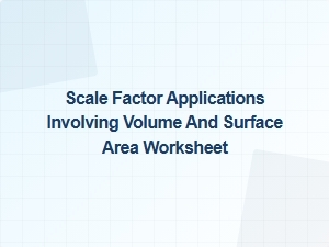 Complex Volume & Surface Area Scaling Worksheets